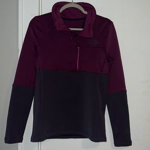 Purple North Face pullover halfzip